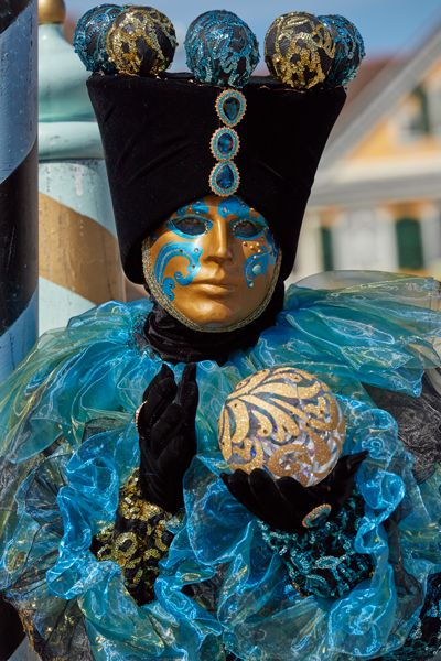Maskenträger auf der venezianischen Messe in Ludwigsburg